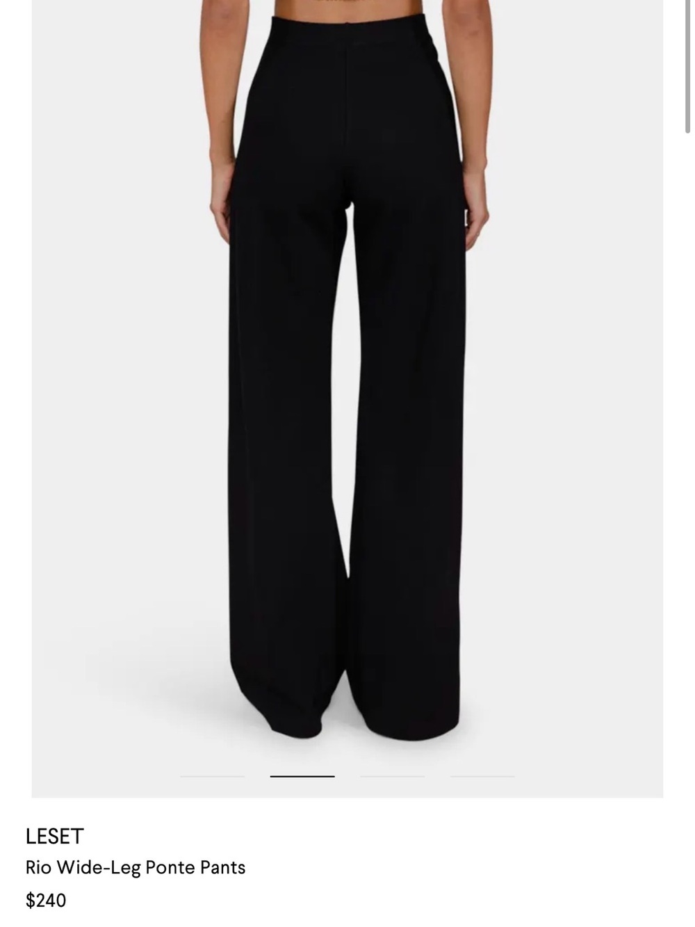 Leset sz M Rio Wide Leg Pants black hight waist - Picture 3 of 9